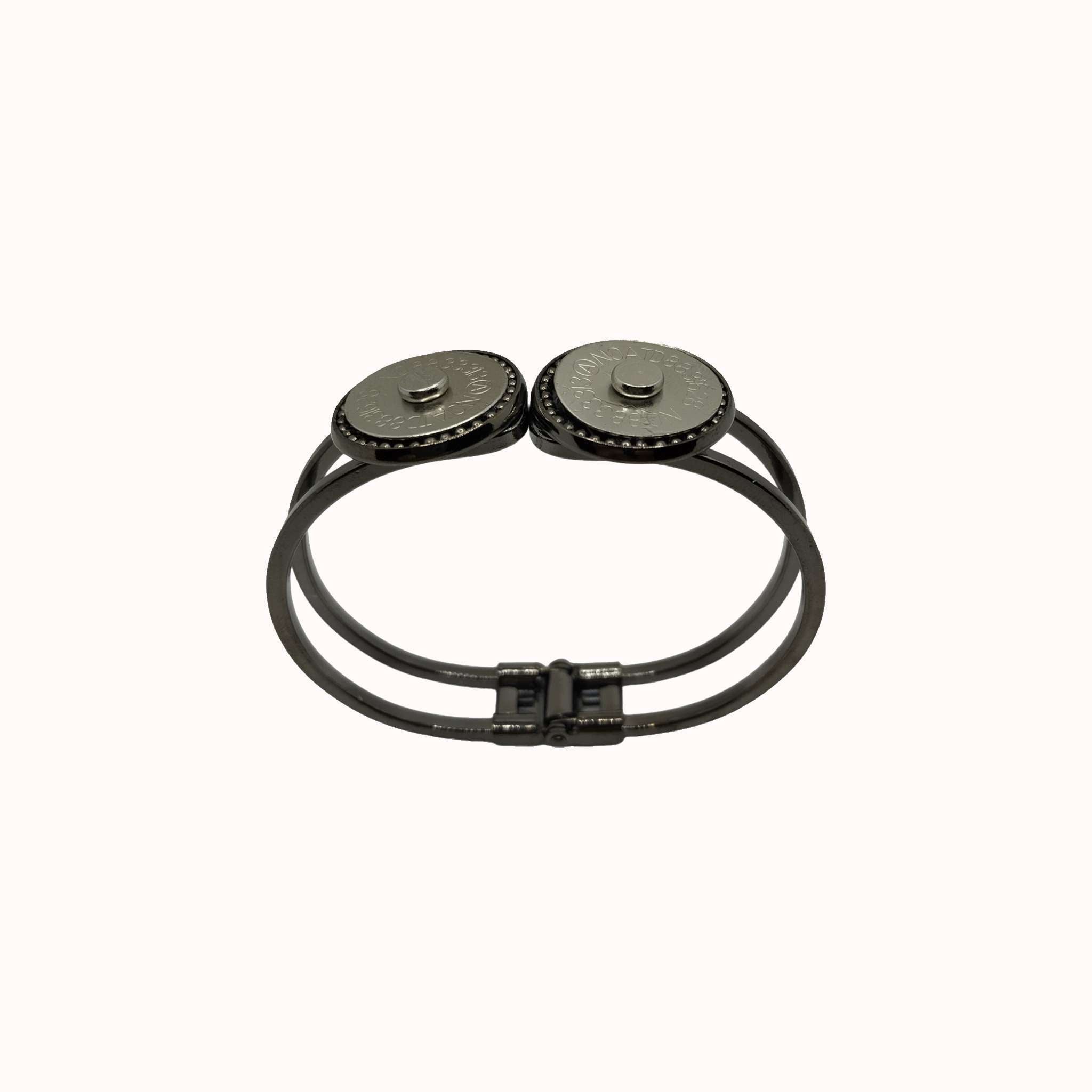 BRACCIALE CALAMITA DOUBLE SNAP - Nero - Bracciale Calamita
