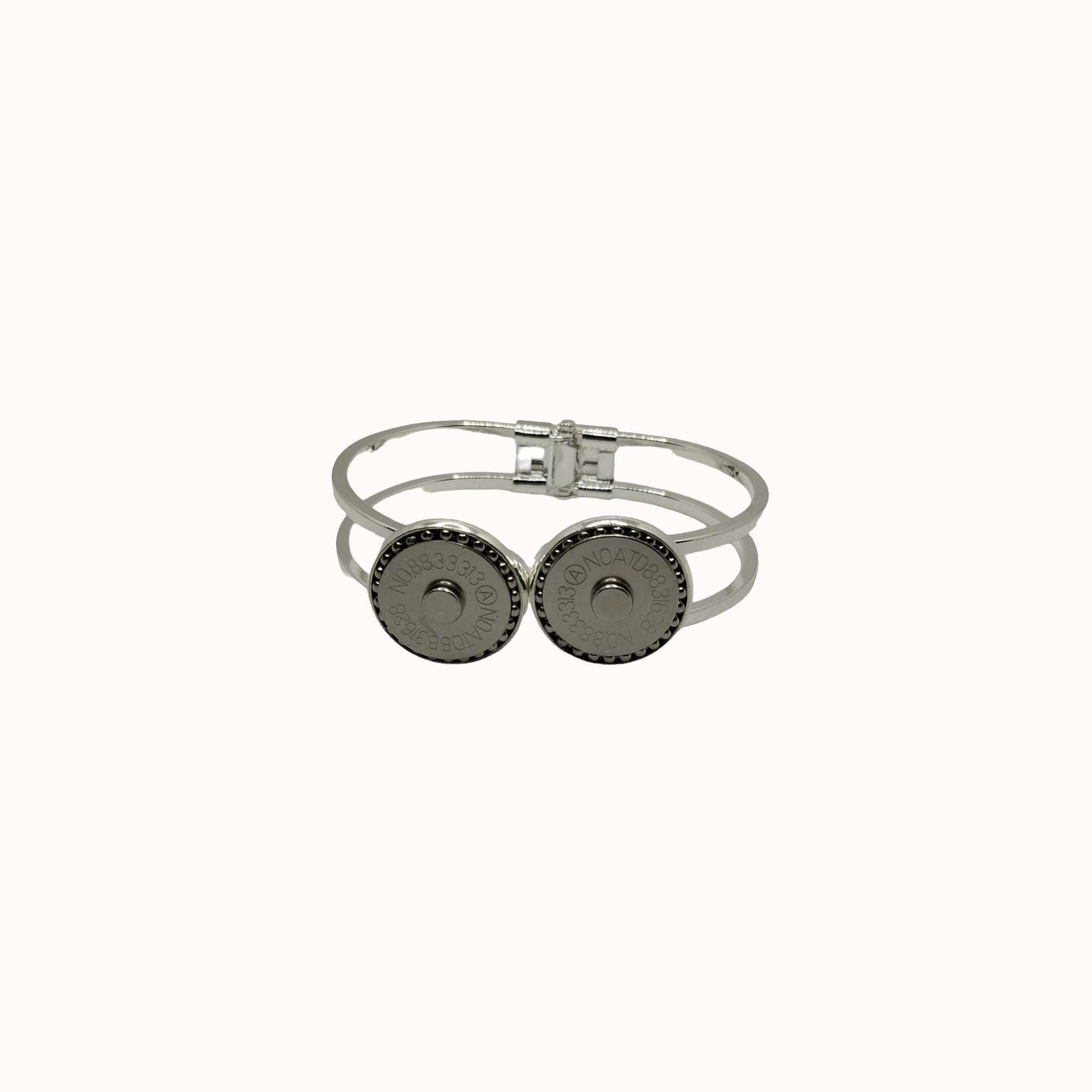 BRACCIALE CALAMITA DOUBLE SNAP - Argento - Bracciale Calamita
