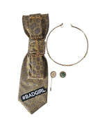 Cravatta Gioiello Bad Girl di Claudia De Rosa Jewelry con componenti modulari e Clap Calamita®