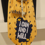 Dettaglio patch Cravatta Gioiello I can and I will by Claudia De Rosa Jewelry