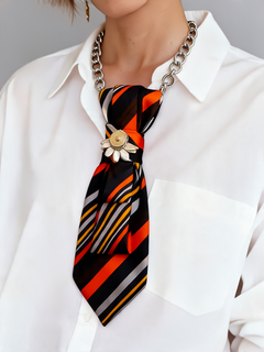 N.3 Cravatta Gioiello Stripes Fire