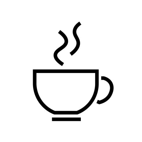 icona caffè in bianco e nero