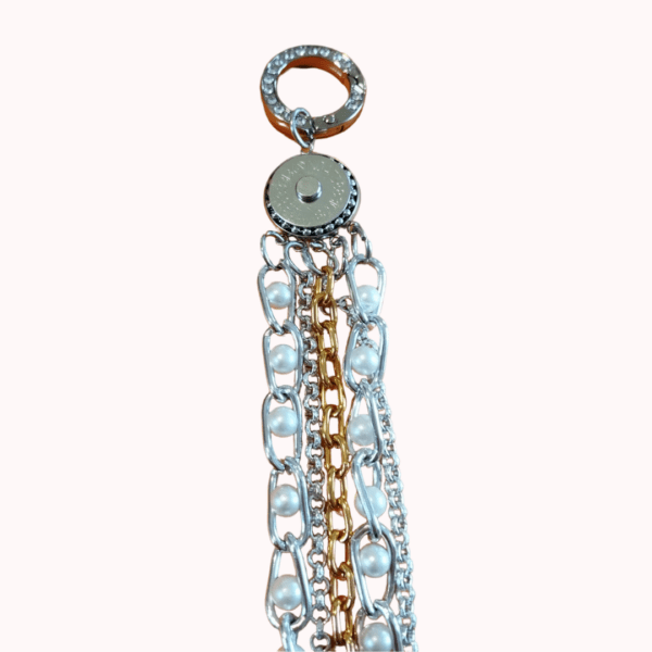 Collana Cravatta Calamita Silver Pearl